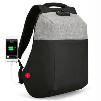 Poliéster resistente al agua de la mochila del ordenador portátil del Usb del viaje de negocios