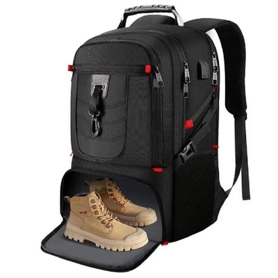 Bolsa deportiva de gimnasio a medida Mochila de viaje escolar a prueba de agua Con compartimiento para zapatos Puerto de carga USB