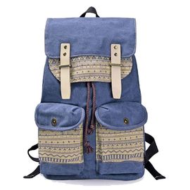 Capacidad coreana de la mochila 50L del estilo de los pequeños de Moq de la lona de la honda del ocio bolsos del viaje