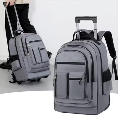 Carruaje de equipaje Mochila de ruedas Mochila rodante Viajes de estudiantes Mochila portátil con 2 ruedas