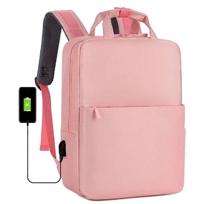 Viajes de negocios bolsas impermeables para mujeres moda anti robo mochilas portátiles con usb