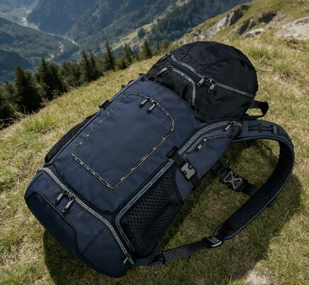 Bolsa Deportiva para Exteriores con 5 Compartimentos y Panel Trasero de Malla para Transpirabilidad - Mochila Ligera de Gimnasio para Viajes y Senderismo