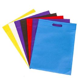 El corte no tejido amistoso no tejido colorido manejado de Eco D de los bolsos reutilizables lleva el bolso