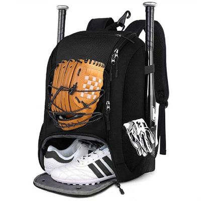 Bolso ligero del palo del softball de la mochila del béisbol de los deportes al aire libre con el compartimiento de los zapatos