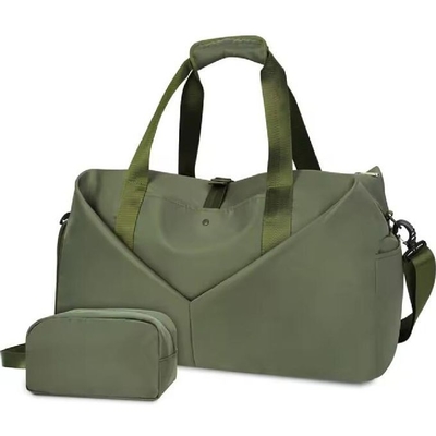 Bolso de gimnasio con bolsillo mojado zapatos compartimiento bolso portátil de fin de semana