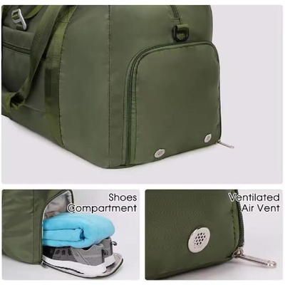 Bolso de gimnasio con bolsillo mojado zapatos compartimiento bolso portátil de fin de semana