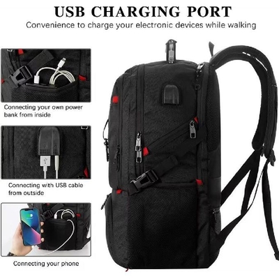 Bolsa deportiva de gimnasio a medida Mochila de viaje escolar a prueba de agua Con compartimiento para zapatos Puerto de carga USB