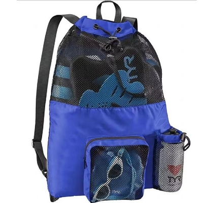 Gimnasio Deportes Mochila de cuerda de tiro Bolsa de viaje de playa de poliéster de malla impermeable