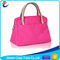 Color rosado romántico de las bolsas de asas para mujer de la lona conveniente para el regalo promocional