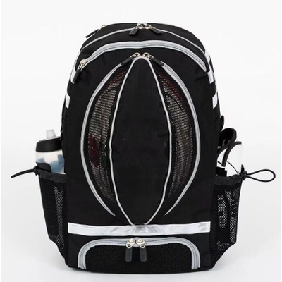 Bolsa deportiva negra Bolsa de fútbol Bolsa de baloncesto Mochila con compartimiento para pelotas