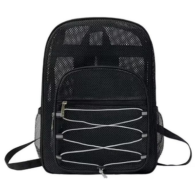 Moda Unisex Estudiantes Mochila de malla Bolsa escolar Bolsa de verano Bolsa de malla de playa