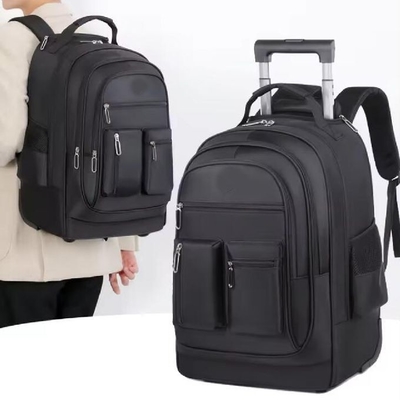 Carruaje de equipaje Mochila de ruedas Mochila rodante Viajes de estudiantes Mochila portátil con 2 ruedas