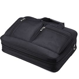 Color de encargo material de Oxford de color de los hombres de las bolsas de mensajero negras del ordenador portátil con el logotipo