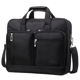 Color de encargo material de Oxford de color de los hombres de las bolsas de mensajero negras del ordenador portátil con el logotipo