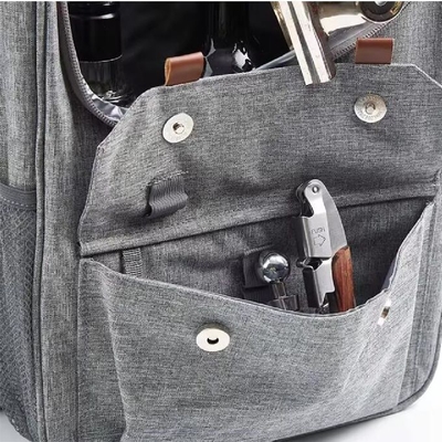Bolsa de refrigeración de vino aislada e impermeable para 3 botellas de vino