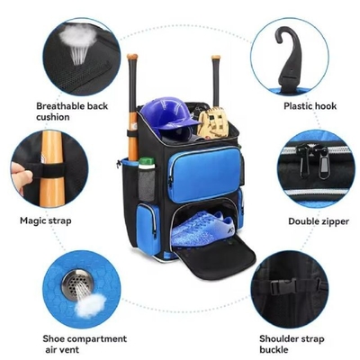 Bolso de equipo de pesado para catcher Bolso de bates de softbol Bolso de softbol de béisbol Mochila