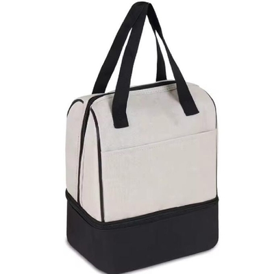 Reutilizable impermeable doble cremallera de oficina de la escuela al aire libre Mujeres Hombres Bolso de almuerzo aislado Frío Bolso de bolsas