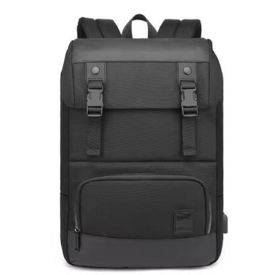 Bolsas de negocios personalizadas Oxford Simple Casual Mochila portátil a prueba de agua con cargador USB