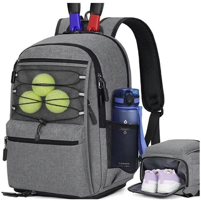 Bolsas versátiles de raquetas de tenis contiene 2 raquetas con compartimiento aislado de bolsillo ventilado para zapatos
