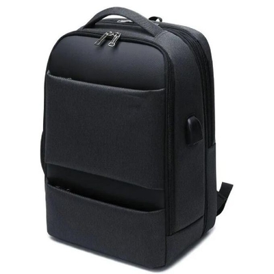 Mochila de viaje negra de nylon a prueba de agua Mochila de computadora para estudiantes de escuela