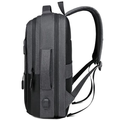 Mochila portátil de negocios ligera e impermeable con puerto de carga USB