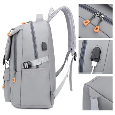 Mochila portátil a prueba de agua de Oxford para estudiantes Bolsa escolar de viaje con USB