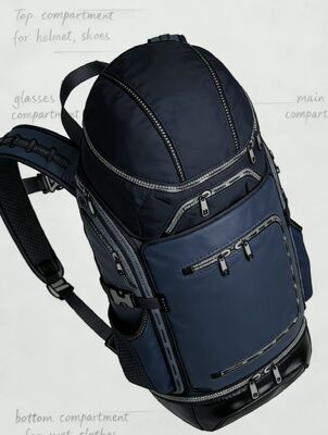 Bolsa Deportiva para Exteriores de 46 X 17 X 28 Cm, Transpirable, Ligera y Duradera con 5 Compartimentos para Gimnasio, Senderismo y Viajes