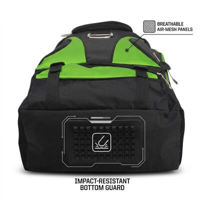 Bolsa de cricket con ruedas y múltiples compartimentos para bates, panel inferior reforzado, ruedas de alta resistencia, equipo de equipo