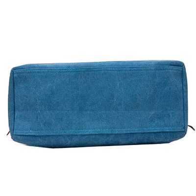 Lona tricolora Tote Handbag para mujer de la raya del ocio