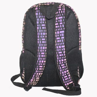 Estudiante de nylon Backpack del enrejado fluorescente de la púrpura de las muchachas