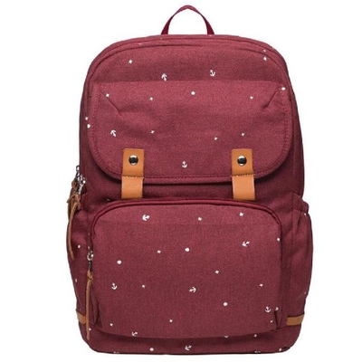Mochila escolar de poliéster con correa para el pecho para adolescentes